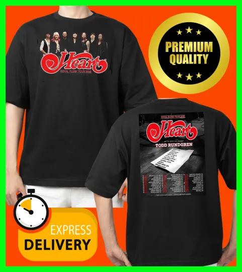 Heart Royal Flush Tour 2025 Tour T-Shirt Double Sides