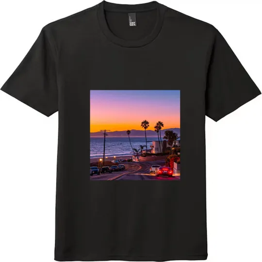 Discover LA California Coastal Sunset & Pier Scenes Unisex T-Shirts