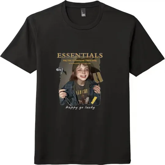 Discover ESSENTIALS 'Happy Go Lucky' Stylish Graphic Unisex Tee