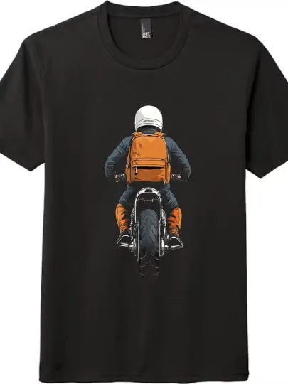 Discover A Retro, Trendy and Personalized Tee with A Silhouette of A Motorcycle Rider