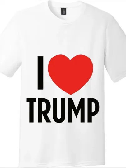 Discover I Love Trump Heart Patriotic T-Shirt | Faith MAGA Conservative Tee Unisex