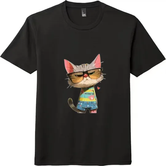 Discover Cool Cat in Outfit 'We Love You' Graphic Unisex Tee