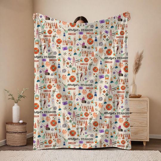 Discover Personalized Cozy Showgirl inspired Velveteen Blanket.