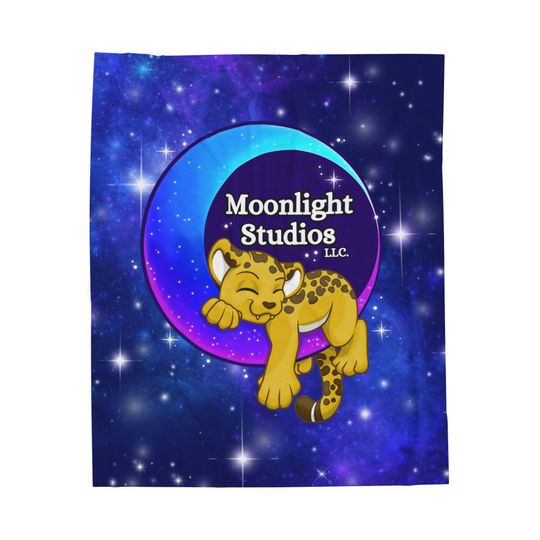 Discover Moonlight Studios Logo Velveteen Plush Blanket