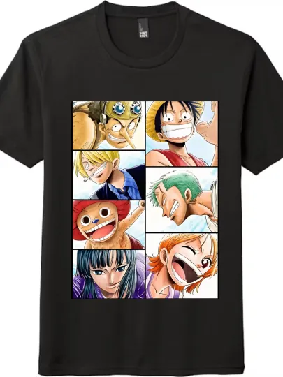 Discover "One Piece"Character Collection Printed Short-Sleeve Tee|Trendy Anime Casual Top