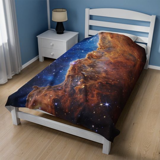 James Webb Blanket, Star Blanket, Velveteen Plush Blanket