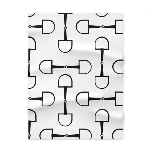 Discover Snaffle Horse Bit Soft Fleece Baby Blanket