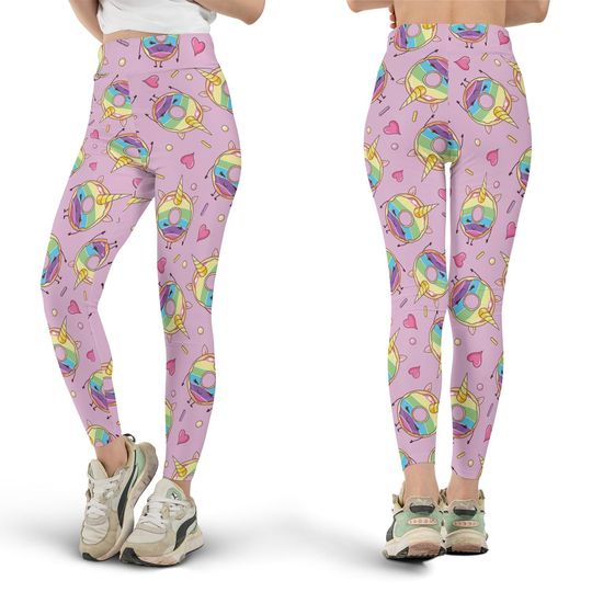 Discover Pink Unicorn Donut Leggings, Unicorn Leggings, Donut Leggings, Women's Leggings, Cute Leggings, Foodie Leggings, All Over Print, Plus Size
