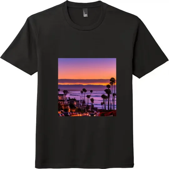 Discover LA California Coastal Sunset & Pier Scenes Unisex T-Shirts