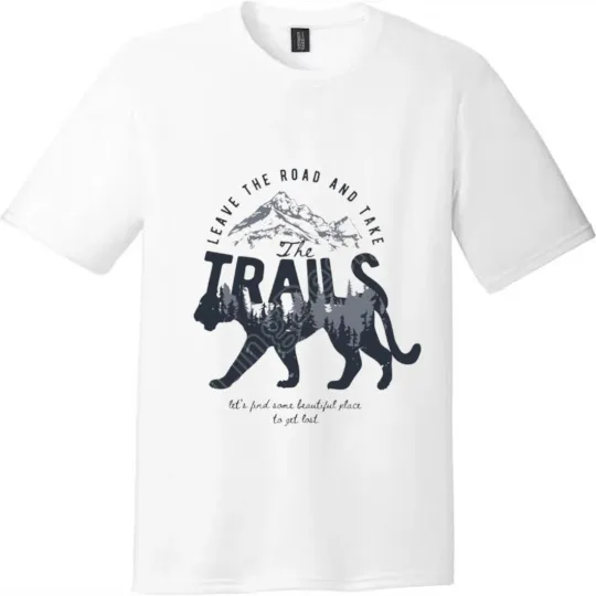 Discover Leave The Road Trails Tiger Graphic Unisex Tee