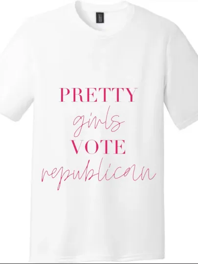 Discover Pretty Girl Vote Republican Conservative Political Statement T-Shirt Unisex