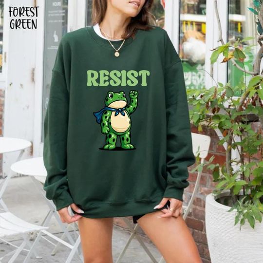 Discover Portland Frog Protest Sweatshirt | Anti ICE| FDT Shirt | Resistance| I Stand With Frog Shirt | No Kings Day Sweatshirt