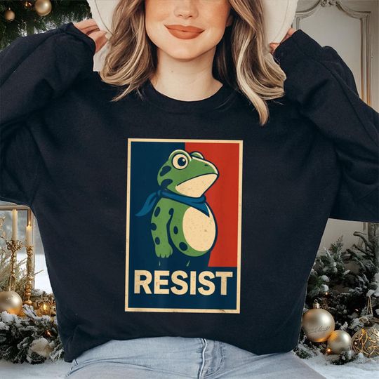 Discover Portland Frog Protest Sweatshirt, Anti ICE Sweatshirt, FDT Sweatshirt, Resistance Sweatshirt, I Stand With Frog, No Kings Day