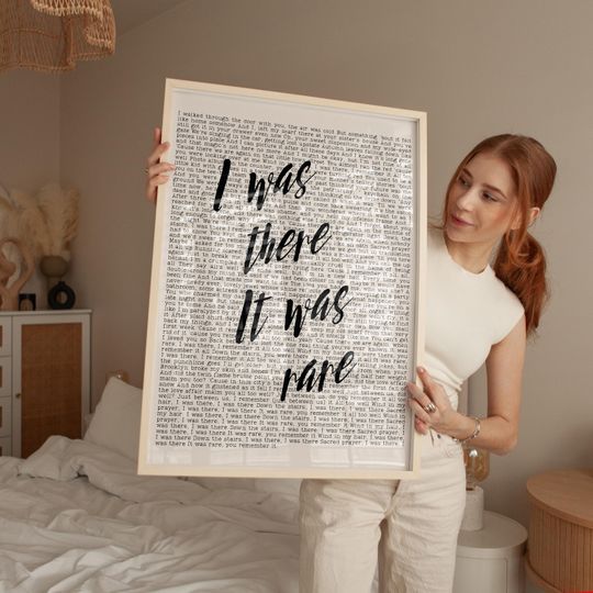 Discover Taylor Inspired Art Print All Too Well, Custom Song Lyric (Digital Download)