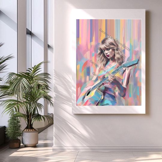 Discover Taylor Showgirl Pink Music Era Poster for Girls Room Decor or Dorm: TS Gift for Daughter