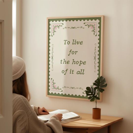 Discover Taylor Lyrics Poster:Dorm Decor, Motivational Wall Art (Digital Download) Hope Of It All Print, Taylor Minimalist Print Taylor Bedroom decor