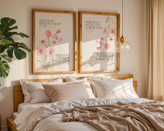 Discover Taylor Lyric Print Set of Two, Taylor Inspired Poster (Digital Download), Taylor Dorm Room Print Floral Bedroom Wall Art, Never be so kind