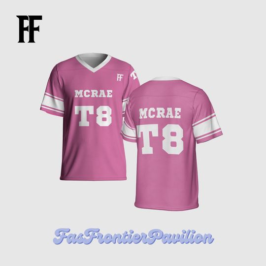 T8 Tate Mcrae Football Jersey, T8 Mcrae Jersey, Tate Concert Clothes, Tate Mcrae Tshirt, T8 Shirt, Tate Mcrae Jersey, Pink Tate Jersey