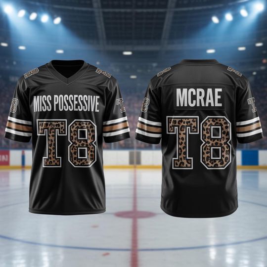 Discover Tate McRae Jersey, T8 Miss Possessive Concert Shirt, T8 Leopard Jersey, Tate McRae Tour Outfit, Fan Gift For Concert