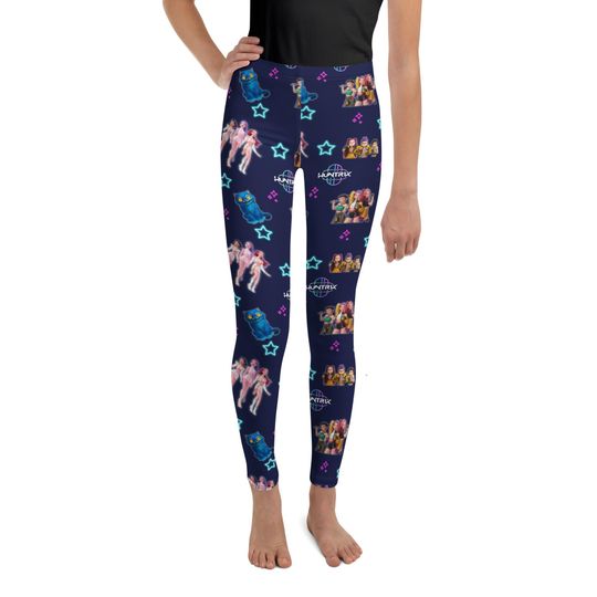 Blue Kpop Demon Hunters Youth Leggings