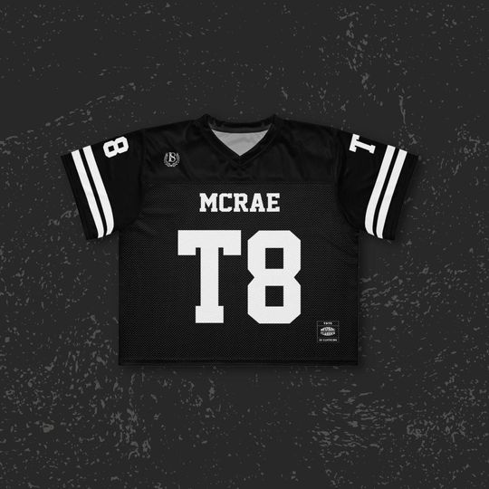 Discover Tate Mcrae Boxed Mesh Jersey: T8 Concert Inspired Outfit, T8 Football Jersey
