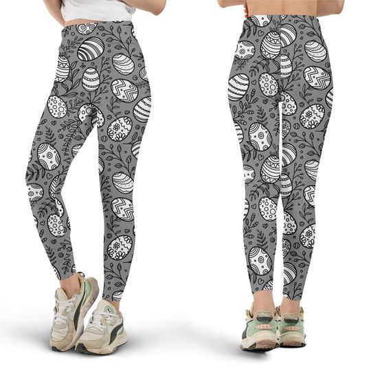 Easter Egg Leggings, Workout Leggings, Gift for Her