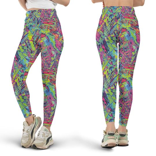 Discover Bright Grudge Rave Leggings, Workout Leggings, Gift for Her