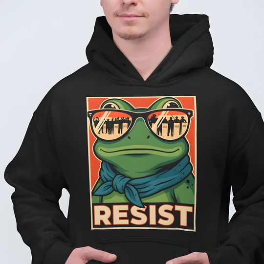 Discover Frog Protest: Portland 2025 Anti ICE Unisex Hoodie