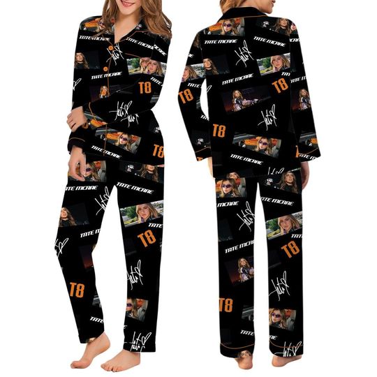 Discover Tate McRae 2025 Concert Pajamas Set Long, Miss Possessive Tour 2025 Pajamas, Tate McRae Fan Gift Shirt, Tate McRae Merch, Tate McRae Tee