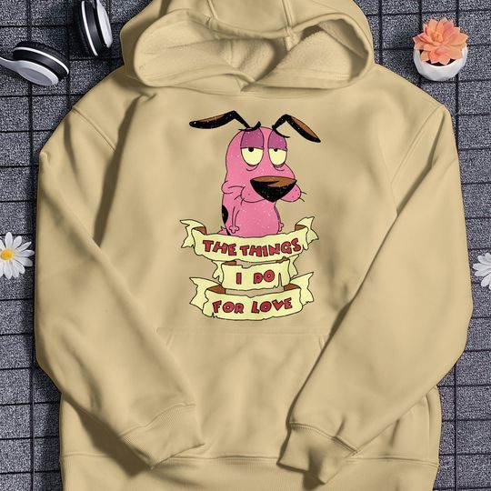 Courage The Cowardly Dog Hoodie, 90s Cartoon Unisex Hoodie, 90s TV Series Pullover Hoodie, 90s Nostalgia Top, Scary Movie Clothes, Gifts