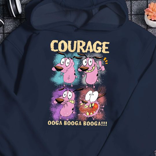 Courage The Cowardly Dog Hoodie, 90s Cartoon Unisex Hoodie, 90s TV Series Pullover Hoodie, 90s Nostalgia Top, Scary Movie Clothes, Gifts