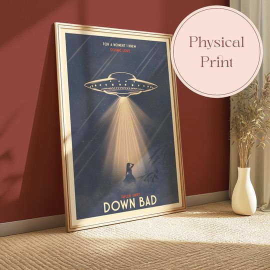 Discover Down Bad | Taylorr Swifts | Physical Print | Hand Drawn Graphic Lyric Print | TTPS The Tortured Poets Department | Multiple Design Options