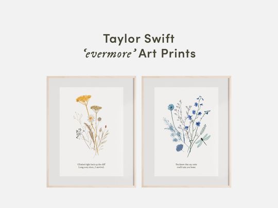 Discover Taylorr Swifts Evermore Floral Art Prints