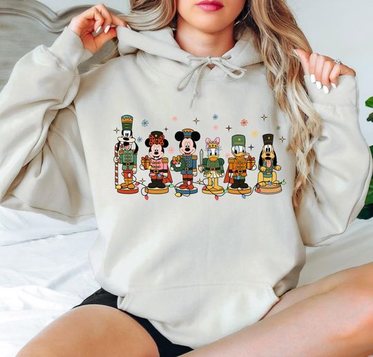 Discover Nutcracker Disney Mickey and Friends Christmas Hoodie: Disneyland Family Gift, Very Merry Christmas