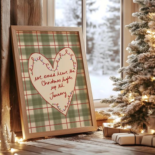 Discover Leave the Christmas Lights Taylorr Swifts Christmas  Wall Art