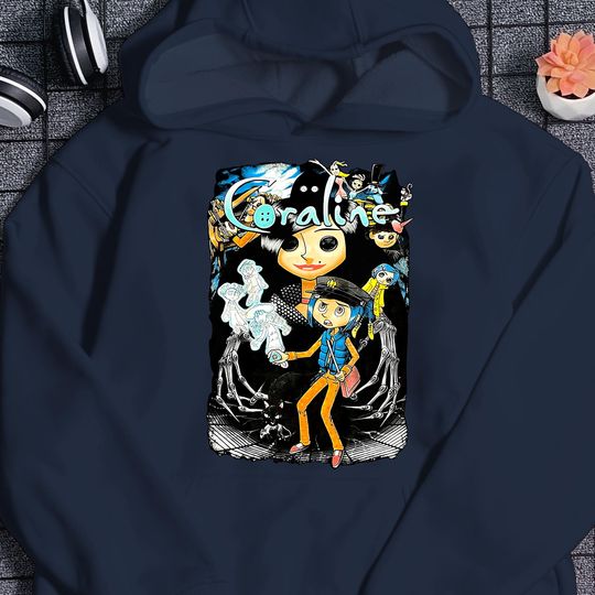 Coraline Hoodie, Scary Doll Unisex Hoodie, Scream Movie Hoodie, Movie Character, Gifts