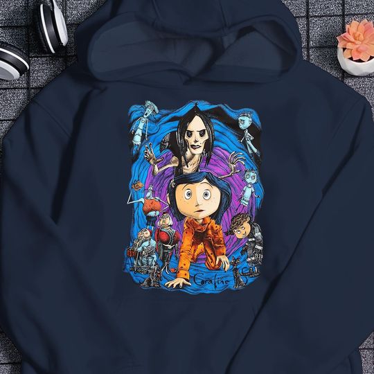 Coraline Hoodie, Scary Doll Unisex Hoodie, Scream Movie Hoodie, Movie Character, Gifts