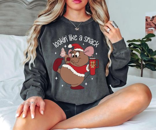 Discover Gus Gus Looking Like a Snack Christmas Sweatshirt: Disney Cinde, Family Matching Holiday, Toddler Youth xmas Gift