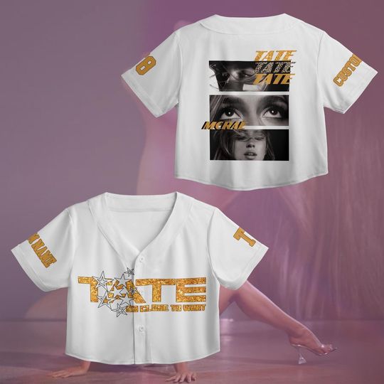 Discover Customized Tate McRae T8 Croptop Baseball Jersey, Miss Possessive Concert Shirt, Print Tour Jersey, Tate McRae Fan Merch