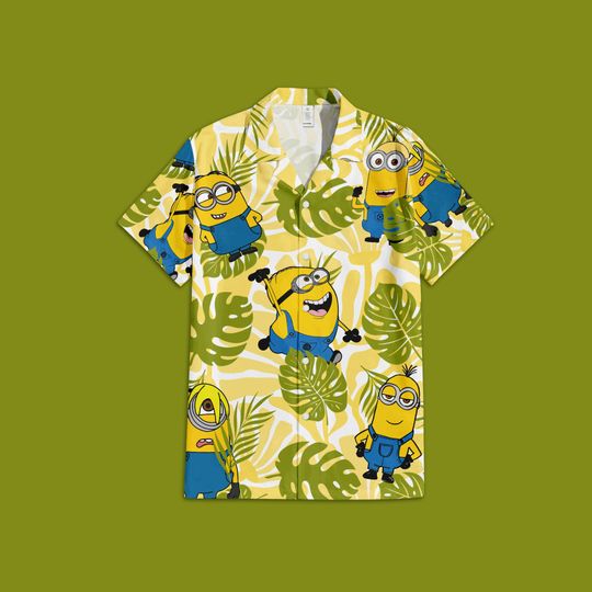 Discover Funny Minions Tropical Hawaiian Shirt, Minions shirt