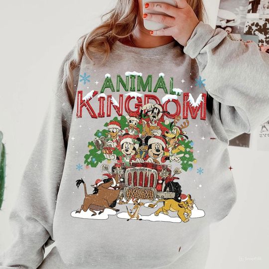 Discover Disney Animal Kingdom Christmas Sweatshirt, Mickey And Friends Tee, Hakuna Matata Xmas, Lion King Hoodie, Disney Vacation, Christmas 2025Tee