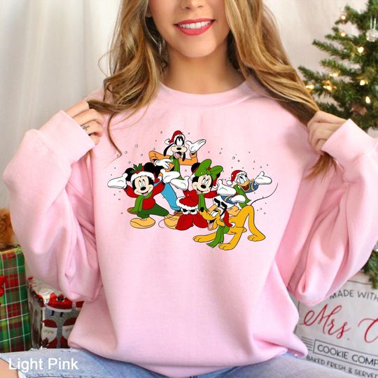 Discover Disney Friends Christmas Sweatshirt, Disney Christmas, Disney Family Christmas Sweatshirt, Disney Trip