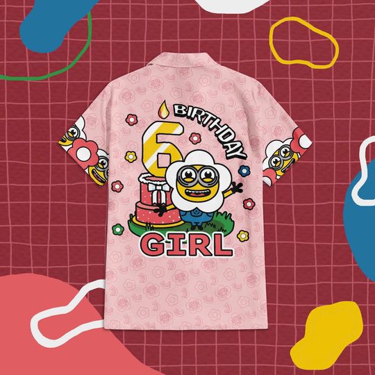 Discover Custom Minions Birthday Girl Shirt - Minion Birthday Girl Outfit -Minion Birthday Party Ideas - Minion Birthday Girl Decoration