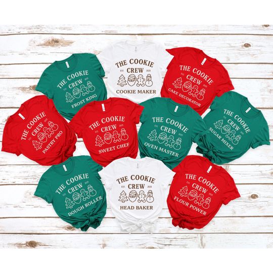 Cookie Crew Christmas Shirt, Family Christmas Baking Shirt, Cookie Baking Shirts, Cookie Mom Shirts, Matching Family Holiday Shirt