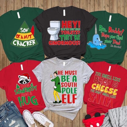Discover Elf Movie Quote Christmas Sweatshirt, Buddy the Elf Christmas Shirt, Christmas Movie Shirt, Christmas Family Matching, Funny Christmas Shirt