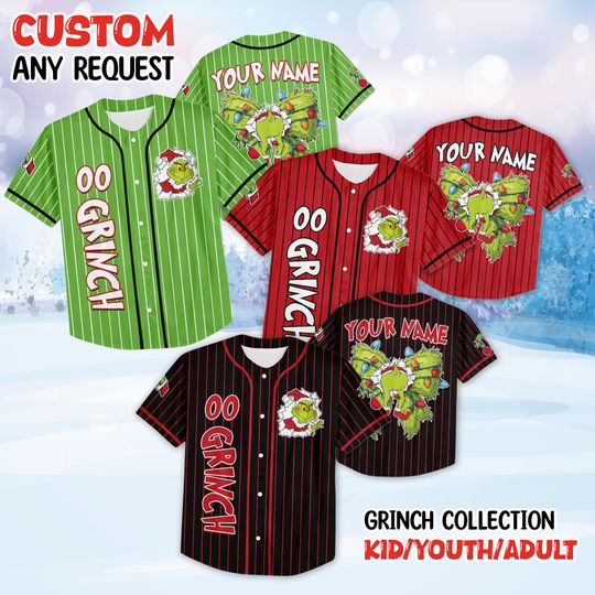 Discover Personalized The funny character Christmas Baseball Jersey, Custom Birthday funny character Shirt, Holiday Team Outfit, Xmas Gift Christmas funny character Family 2025