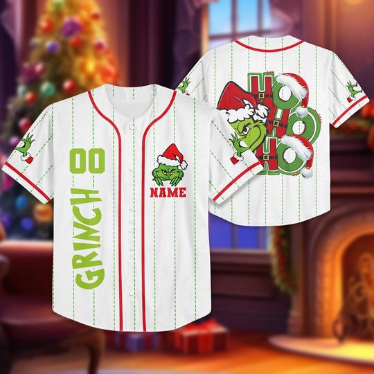 Discover Personalized The funny character Christmas Baseball Jersey, Custom Birthday funny character Shirt, Holiday Team Outfit, Xmas Gift Christmas funny character Family 2025