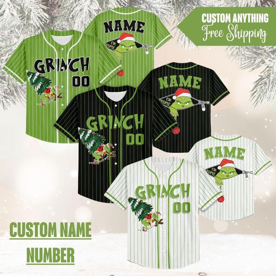 Discover Personalized funny character Christmas Jersey: Grin Birthday Shirt, Grin Shirts, Family funny character Christmas Shirt, Christmas funny character Jersey
