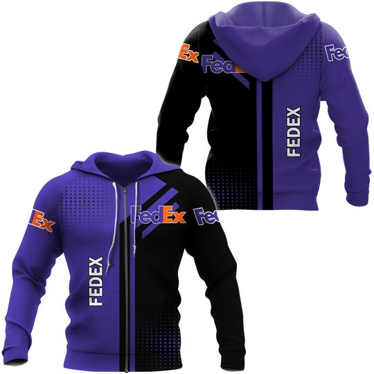 FedEx Hoodie, FedEx Ground 3D Printed Zip Hoodie