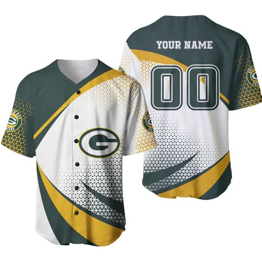 Personalized Green Bay Packers Baseball Jersey, Green Bay Packers Jersey